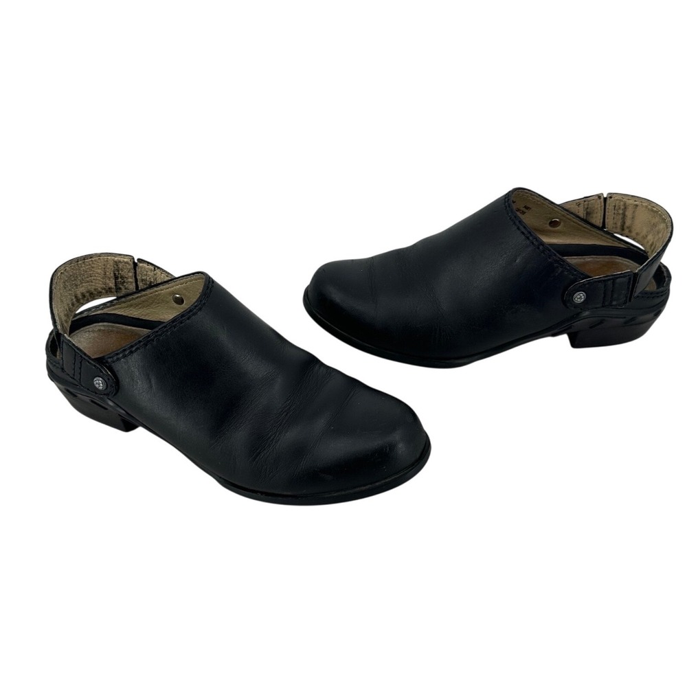 Ariat‎ Santa Cruz Black Leather Slingback Clogs Mules Style 94001 Women's 7.5 B
